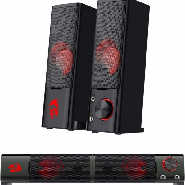 Redragon GS550 Orpheus PC Gaming Speakers, 2.0 Channel Stereo Desktop Computer Sound Bar