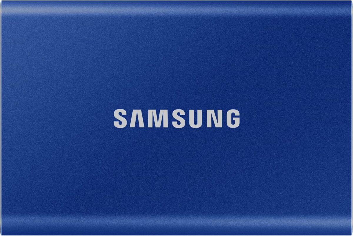 Samsung T7 Portable SSD - 1 TB - USB 3.2 Gen.2 External SSD Indigo Blue (MU-PC1T0H/WW)