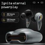 Boult Audio UFO Truly Wireless in Ear Earbuds with 48H Playtime, Built-in App Support, 45ms Low Latency Gaming, 4 Mics ENC, Breathing LEDs, 13mm Bass Drivers Ear Buds TWS, Made in India (Smoky Metal)