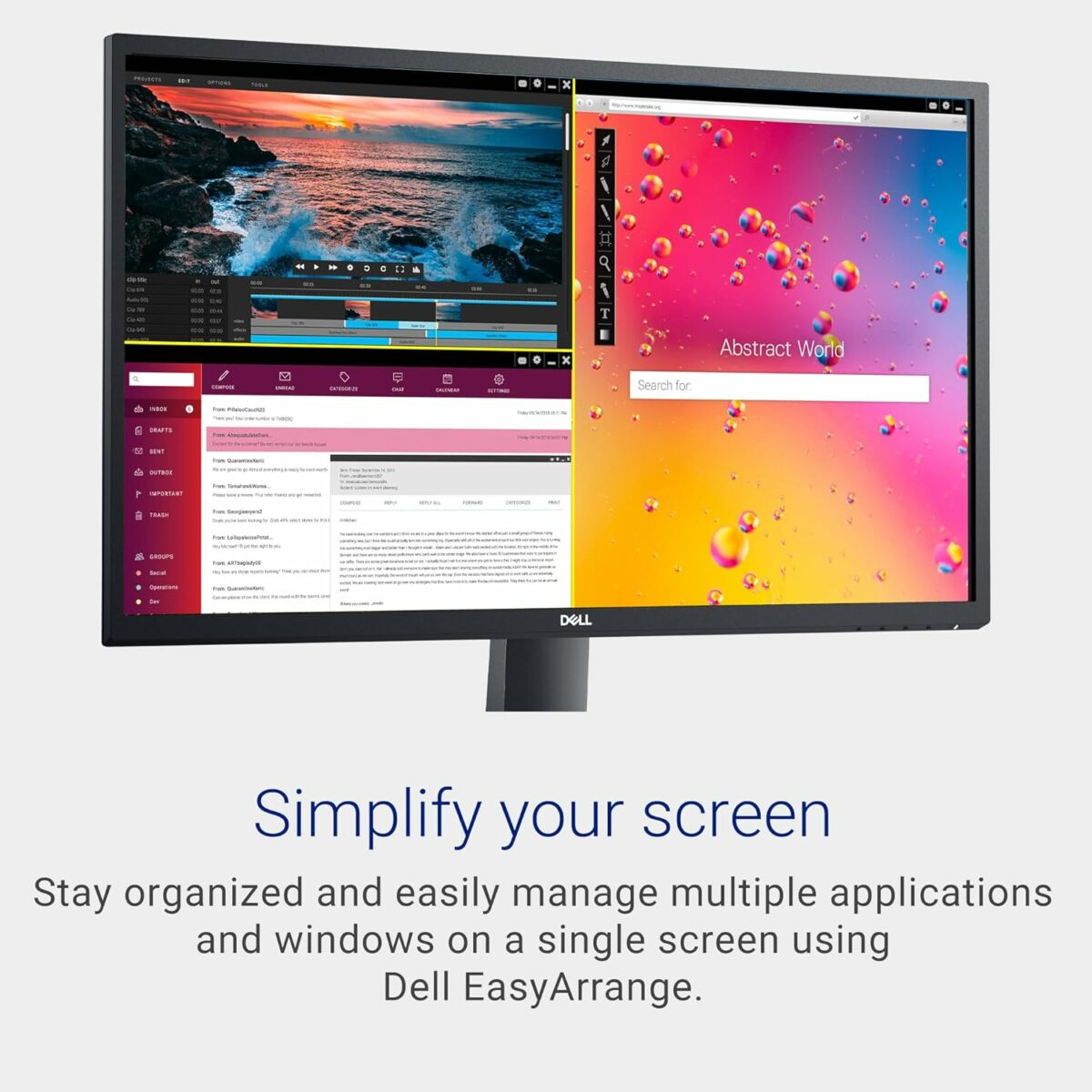 Dell 27 Monitor - SE2722H 27 4ms (Full HD 1920 x 1080,60 Hz VGA / 75 Hz HDMI,1.4 AMD FreeSync) (Upgraded)