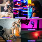 ULANZI Handheld Light Wand, 360° RGB LED Video Light for Photography, 2000mAh Rechargeable Mini Light Stick for Video Shooting, 2500-9000K Dimmable Camera Light w LCD, Support Magnetic Attraction