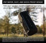 Sony SRS XE200 X Series Wireless Ultra Portable Bluetooth Speaker, IP67 Waterproof, Dustproof and Shockproof with 16 Hour Battery and Easy to Carry Strap, Black, SRSXE200/B,