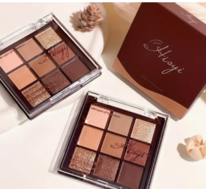 لوحة ظلال العيون Hisyi Mocha Chocolate - 9 ظلال بني طبيعي وذهبي مع لمسات لامعة ومات، مكياج عيون طويل الأمد 3 لوحة ظلال العيون