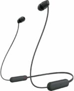 Sony WI C100 Wireless in Ear Bluetooth Headphones with Built in Microphone, Black, WIC100/B, WI-C100-Black, Small