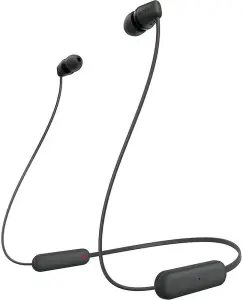 Sony WI C100 Wireless in Ear Bluetooth Headphones with Built in Microphone, Black, WIC100/B, WI-C100-Black, Small 2 Sony WI C100 Wireless in Ear Bluetooth Headphones with Built in Microphone, Black, WIC100/B, WI-C100-Black, Small