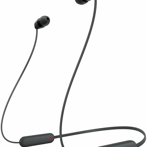 Sony WI C100 Wireless in Ear Bluetooth Headphones with Built in Microphone, Black, WIC100/B, WI-C100-Black, Small