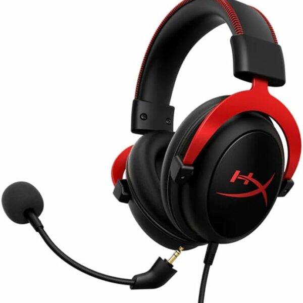 HyperX Cloud II Gaming Headset for PC & PS4 & Xbox One, Nintendo Switch, Red, Wired