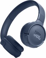 JBL Tune 520BT Wireless On-Ear Headphones, Pure Bass Sound, 57H Battery with Speed Charge, Hands-Free Call + Voice Aware, Multi-Point Connection, Lightweight and Foldable - Blue, JBLT520BTBLUEU