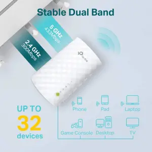 Tp-Link Ac750 Wifi Extender | Covers Up To 1200 Sq.Ft And 20 Devices Up To 750Mbps| Dual Band Wifi Range Extender | Wifi Booster To Extend Range Of Wifi Internet Connection (Re220) 4 Tp-Link Ac750 Wifi Extender | Covers Up To 1200 Sq.Ft And 20 Devices Up To 750Mbps| Dual Band Wifi Range Extender | Wifi Booster To Extend Range Of Wifi Internet Connection (Re220)