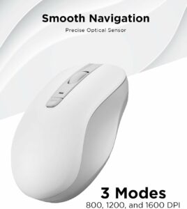 Lenovo Bluetooth Silent Mouse (WL300) - 5 Button Computer Mouse with Silent Left & Right Click – Sculpted Grip, Microsoft Swift Pair, Up to 1600 DPI (White)Lenovo Bluetooth Silent Mouse (WL300) - 5 Button Computer Mouse with Silent Left & Right Click – Sculpted Grip, Microsoft Swift Pair, Up to 1600 DPI (White)
Lenovo Bluetooth Silent Mouse (WL300) - 5 Button Computer Mouse with Silent Left & Right Click – Sculpted Grip, Microsoft Swift Pair, Up to 1600 DPI (White)
