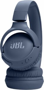 JBL Tune 520BT Wireless On-Ear Headphones, Pure Bass Sound, 57H Battery with Speed Charge, Hands-Free Call + Voice Aware, Multi-Point Connection, Lightweight and Foldable - Blue, JBLT520BTBLUEU