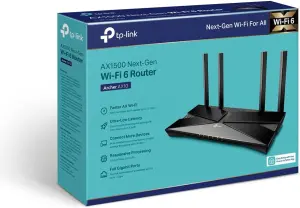TP-Link Archer AX10 Next-Gen Wi-Fi 6 Router, AX1500 Mbps Gigabit Dual Band Wireless, OneMesh Supported, Beamforming & MU-MIMO, Ideal for Gaming Xbox/PS5/Steam and 4K, Works with Alexa 7 TP-Link Archer AX10 Next-Gen Wi-Fi 6 Router, AX1500 Mbps Gigabit Dual Band Wireless, OneMesh Supported, Beamforming & MU-MIMO, Ideal for Gaming Xbox/PS5/Steam and 4K, Works with Alexa