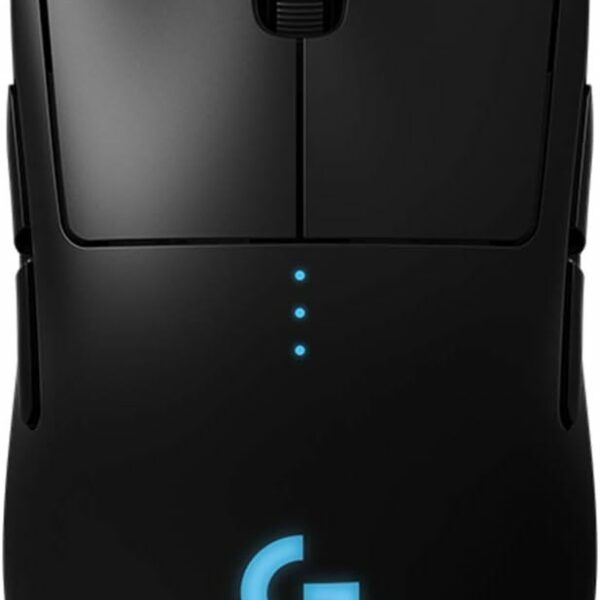 Logitech G PRO Wireless Gaming Mouse, HERO 25K Sensor, 25,600 DPI, RGB, Ultra Lightweight, 4-8 Programmable Buttons, Long Battery Life, POWERPLAY-compatible, Built for esports, PC/Mac - Black