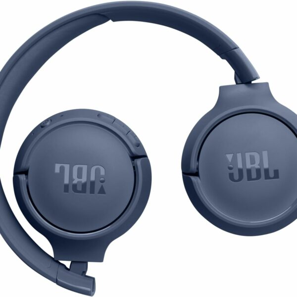 JBL Tune 520BT Wireless On-Ear Headphones, Pure Bass Sound, 57H Battery with Speed Charge, Hands-Free Call + Voice Aware, Multi-Point Connection, Lightweight and Foldable - Blue, JBLT520BTBLUEU