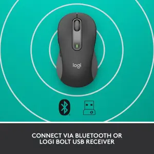Logitech Signature M650 L Wireless Mouse - For Large Sized Hands 5 Logitech Signature M650 L Wireless Mouse - For Large Sized Hands, 2-Year Battery, Silent Clicks, Customisable Side Buttons, Bluetooth, for PC/Mac/Multi-Device/Chromebook - Graphite
