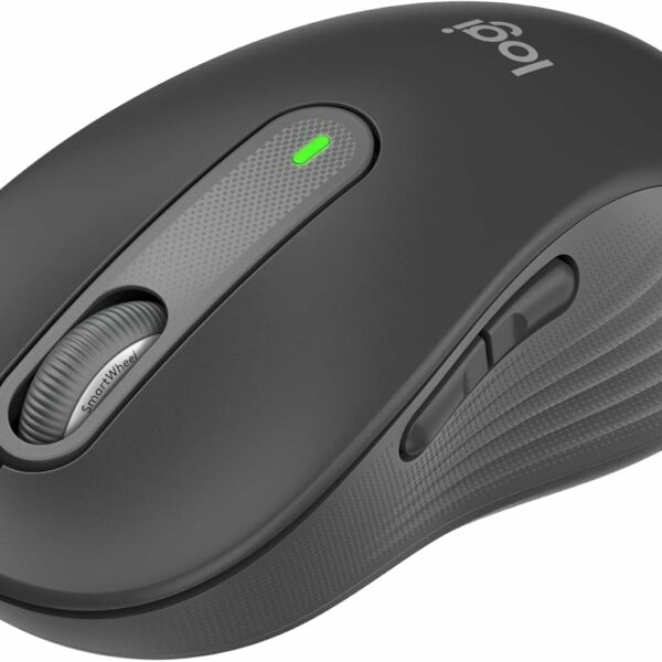 Logitech Signature M650 L Wireless Mouse - For Large Sized Hands, 2-Year Battery, Silent Clicks, Customisable Side Buttons, Bluetooth, for PC/Mac/Multi-Device/Chromebook - Graphite