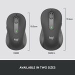 Logitech Signature M650 L Wireless Mouse - For Large Sized Hands, 2-Year Battery, Silent Clicks, Customisable Side Buttons, Bluetooth, for PC/Mac/Multi-Device/Chromebook - Graphite