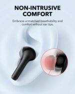 Soundcore K20i by Anker, Semi-in-Ear Earbuds, Bluetooth Wireless, 36H Playtime, Fast Charge, Clear Sound, Comfortable Fit, ENC 2-Mic Clear Calls, Custom EQ, IPX5, Bluetooth 5.3, App Control (Black)