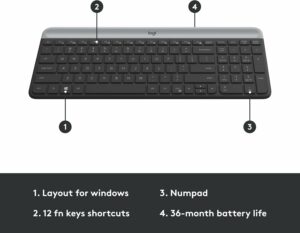 Logitech MK470 Slim Wireless Keyboard and Mouse Combo