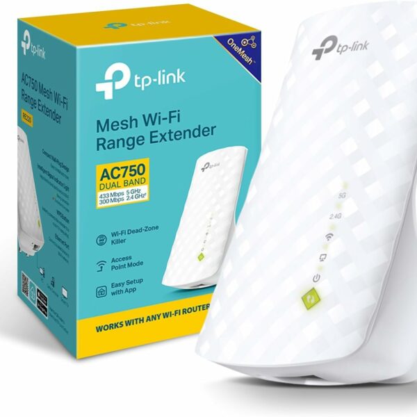 Tp-Link Ac750 Wifi Extender | Covers Up To 1200 Sq.Ft And 20 Devices Up To 750Mbps| Dual Band Wifi Range Extender | Wifi Booster To Extend Range Of Wifi Internet Connection (Re220)