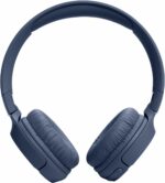 JBL Tune 520BT Wireless On-Ear Headphones, Pure Bass Sound, 57H Battery with Speed Charge, Hands-Free Call + Voice Aware, Multi-Point Connection, Lightweight and Foldable - Blue, JBLT520BTBLUEU