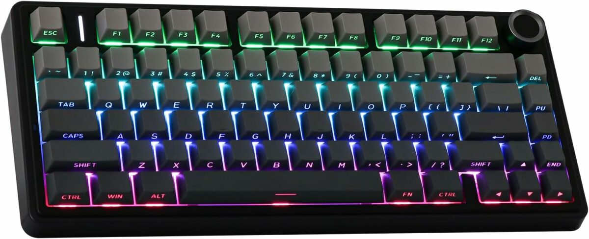 EPOMAKER x AULA F75 Gasket Mechanical Keyboard, 75% Wireless Hot Swappable Gaming Keyboard with Five-Layer Padding&Knob, Bluetooth/2.4GHz/USB-C, RGB...