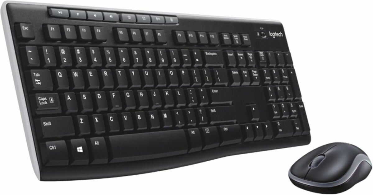 Logitech MK270 Wireless Keyboard and Mouse Combo - Keyboard and Mouse Included, Long Battery Life