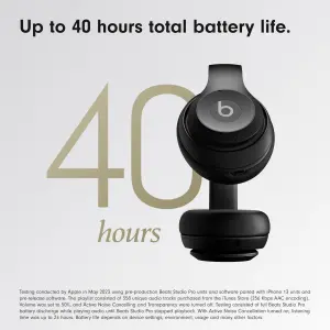 سماعات Beats New 2023 Studio Pro اللاسلكية فوق الأذن مع خاصية إلغاء الضوضاء - أسود - beats New 2023 Studio Pro Wireless Over-Ear Headphones with noise cancellation - Black 3 beats New 2023 Studio Pro Wireless Over-Ear Headphones with noise cancellation - Black