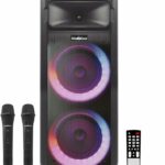 مكبر صوت محمول للحفلات من Mediacom Mci 525 مزود ببطارية وبلوتوث وميكروفونين لاسلكيين - Mediacom Mci 525 Portable Party Speaker With Battery, Bluetooth And 2 Wireless Mics