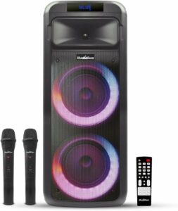 Mediacom Mci 525 Portable Party Speaker With Battery, Bluetooth And 2 Wireless Mics