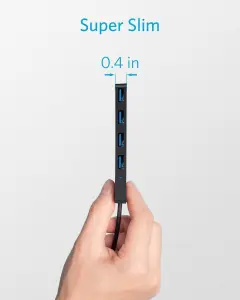 Anker 4-Port Ultra Slim Usb3.0 Data Hub Black 2 Anker 4-Port Ultra Slim Usb3.0 Data Hub Black