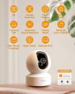 Imou Camera 2K Camera for Home Wifi Cameras Security Camera 360° Indoor Surveillance Cameras Ultra-Clear Camera Human Detection, Abnormal Sound for Baby Monitor Night Vision, Smart Tracking(DK2 2K)