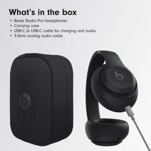 سماعات Beats New 2023 Studio Pro اللاسلكية فوق الأذن مع خاصية إلغاء الضوضاء - أسود - beats New 2023 Studio Pro Wireless Over-Ear Headphones with noise cancellation - Black 2 beats New 2023 Studio Pro Wireless Over-Ear Headphones with noise cancellation - Black