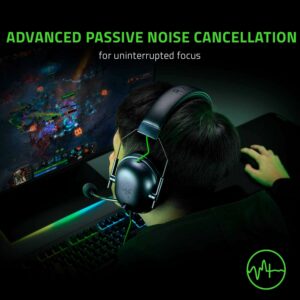 Razer BlackShark V2 X Gaming Headset: 7.1 Surround Sound, 50mm Drivers, Memory Foam Cushion, for PC, PS4, PS5, Switch, Xbox One, Xbox Series X|S, Mobile, 3.5mm Audio Jack, Classic Black 