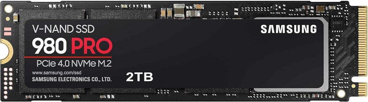 SAMSUNG 980 PRO 2TB PCIe NVMe Gen4 Internal Gaming SSD M.2 (MZ-V8P2T0)