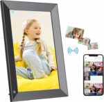 Kialloy Smart Cloud Digital Photo Frame Wifi 10.1 Inch Recording Picture Frames Built in 32GB Electronic photo frame with Video Clips and Photos Instantly Share via Email or App,Auto-Rotate