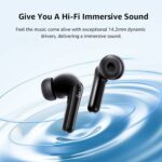 YELKUTT Earbuds Headphones Wireless, Earphones with HiFi Stereo Deep Bass, Bluetooth 5.3 Earphones with 6 ENC Noise Cancelling Mic, 50H Playtime, Dual LED Display, IPX8 Waterproof