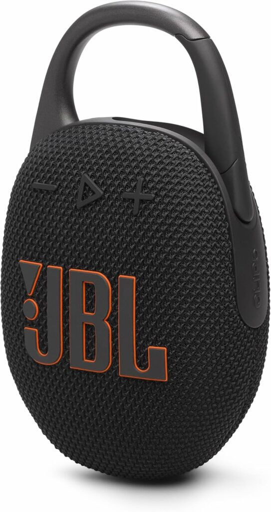 JBL Clip 5 Ultra-portable waterproof speaker with AURACAST (Connect multiple speaker), Powerful Audio, Dustproof, Wireless Bluetooth Streaming, 12 Hours of Playtime,Black