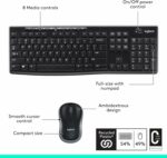 Logitech MK270 Wireless Keyboard and Mouse Combo - Keyboard and Mouse Included, Long Battery Life