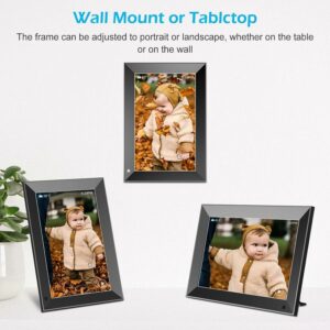 Kialloy Smart Cloud Digital Photo Frame Wifi 10.1 Inch Recording Picture Frames Built in 32GB Electronic photo frame with Video Clips and Photos Instantly Share via Email or App,Auto-Rotate