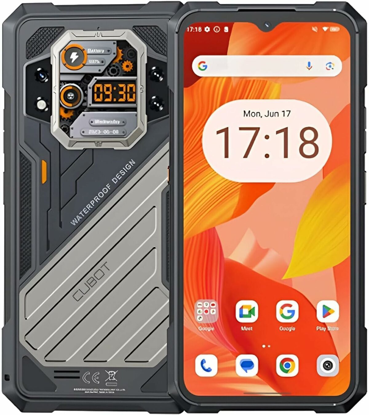 Cubot KingKong X 5G Rugged Smartphone 6.583 Inch 2.4K FHD+ Screen, Android14, Dual SIM, 16GB RAM+256GB ROM 10200mAh Battery 100MP Rear+32MP Front Camera,OTG,NFC Waterproof Mobile Phone-Black