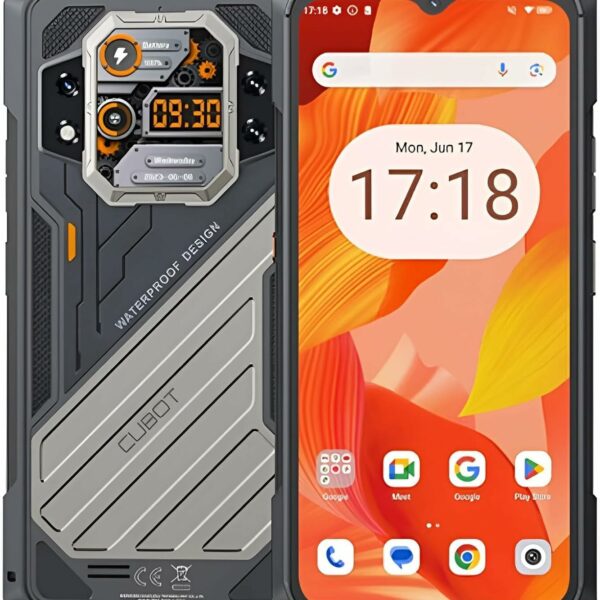 Cubot KingKong X 5G Rugged Smartphone 6.583 Inch 2.4K FHD+ Screen, Android14, Dual SIM, 16GB RAM+256GB ROM 10200mAh Battery 100MP Rear+32MP Front Camera,OTG,NFC Waterproof Mobile Phone-Black