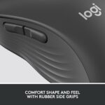 Logitech Signature M650 L Wireless Mouse - For Large Sized Hands, 2-Year Battery, Silent Clicks, Customisable Side Buttons, Bluetooth, for PC/Mac/Multi-Device/Chromebook - Graphite