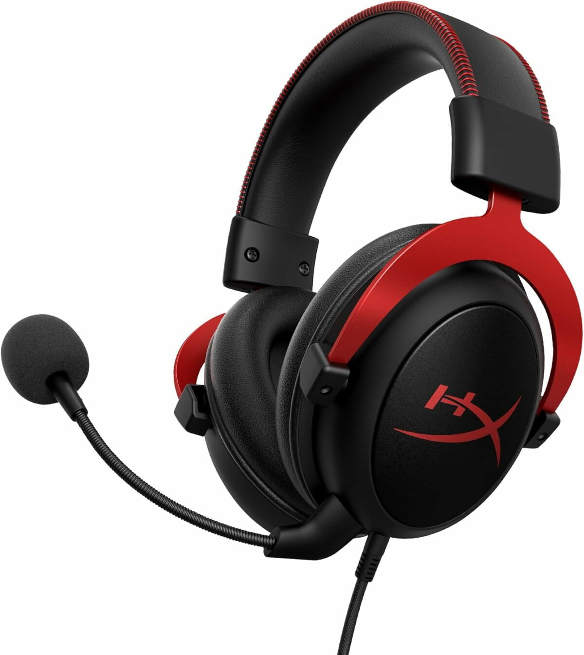 HyperX Cloud II Gaming Headset for PC & PS4 & Xbox One, Nintendo Switch, Red, Wired