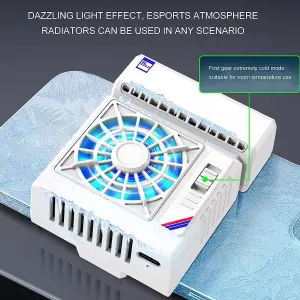 مبرد الهاتف المحمول NALACAL مع مروحة-NALACAL Cell Phone Cooler with Fan 2 NALACAL Cell Phone Cooler with Fan, Variable Frequency Mobile Cooling Device Semiconductor Cell Phone Radiator Gaming Phone Cooler Live Streaming Mobile Radiator for Playing Games Watching Videos