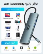 Acer USB C Hub 7-in-1, Multi-Port Type-C Adapter Hub to 4K HDMI, Micro SD Card Reader, USB C & USB A 3.0, 100W PD, Compatible with iPad Pro, MacBook Pro, Laptops