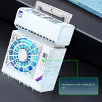 NALACAL Cell Phone Cooler with Fan, Variable Frequency Mobile Cooling Device Semiconductor Cell Phone Radiator Gaming Phone Cooler Live Streaming Mobile Radiator for Playing Games Watching Videos