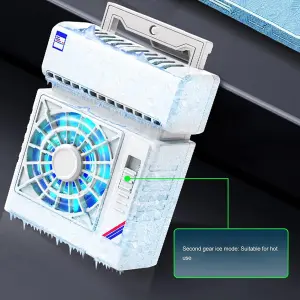 مبرد الهاتف المحمول NALACAL مع مروحة-NALACAL Cell Phone Cooler with Fan 1 NALACAL Cell Phone Cooler with Fan, Variable Frequency Mobile Cooling Device Semiconductor Cell Phone Radiator Gaming Phone Cooler Live Streaming Mobile Radiator for Playing Games Watching Videos