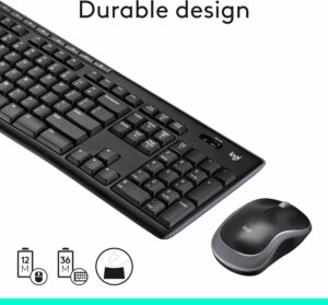 Logitech MK270 Wireless Keyboard and Mouse Combo - Keyboard and Mouse Included, Long Battery Life