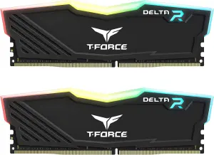 TEAMGROUP Team T-Force Delta RGB DDR4 Gaming Memory, 2 x 8 GB, 3600 Mhz, 288 Pin DIMM, Black 1 TEAMGROUP Team T-Force Delta RGB DDR4 Gaming Memory, 2 x 8 GB, 3600 Mhz, 288 Pin DIMM, Black